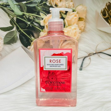 潼漾小舖 法國 l'occitane 歐舒丹 身體沐浴滋潤系列玫瑰沐浴膠 500ml 沐浴膠