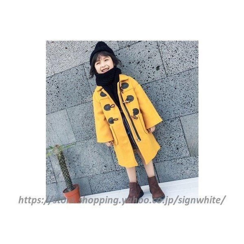 韓国子供服 女 子 ダッフルコート ロング 長袖コート 子供服 キッズ