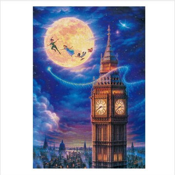 TENYO 彼得潘夜光拼圖 1000片 月光飛翔 迪士尼拼圖 風景拼圖  1個