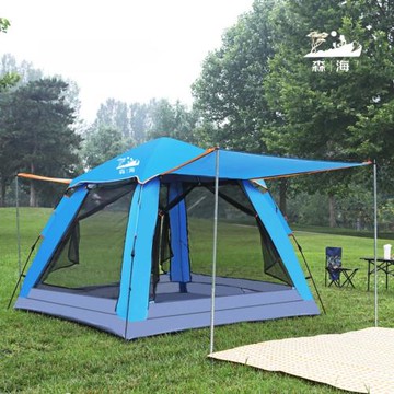 自動速開帳篷戶外折疊便攜戶外野營帳篷雙門雙窗加厚露營裝備批發