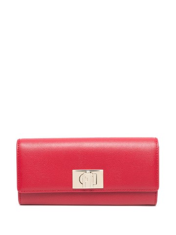 Furla - 1927 flip-lock leather purse - women - Leather/Viscose - One Size - Red