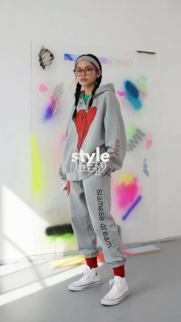 2025fw 心心灰色套裝