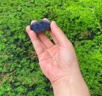 能量擺飾-天然可愛幾何深藍光拉長石原石 療癒 旺姻緣 財運水晶