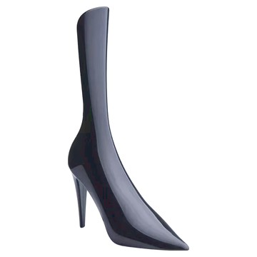 QUALy 灰姑娘鞋拔 Cindy Shoehorn 45 x 118 x 180mm  黑色  1個