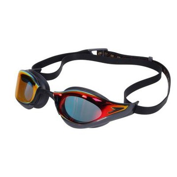 SPEEDO FASTSKIN PURE FOCUS 成人競技泳鏡-日本製 游泳 SD811779A260 黑灰炫彩紅
