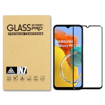 IN7 Samsung M14 5G (6.6吋) 高清 高透光2.5D滿版9H鋼化玻璃貼-黑色