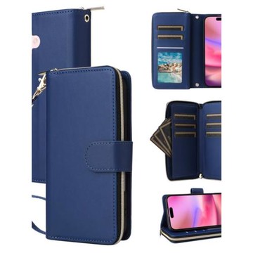 適用三星Galaxy S24手機殼商務高檔A55斜挎繩S23+翻蓋插卡S22ultra保護套S24Fe多卡槽皮套A35全包奢華A25外殼