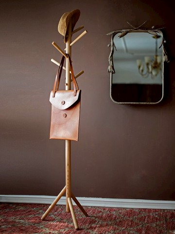 掬涵進口白蠟實木衣帽架落地掛衣服包拆裝北歐原家用置物簡約現代