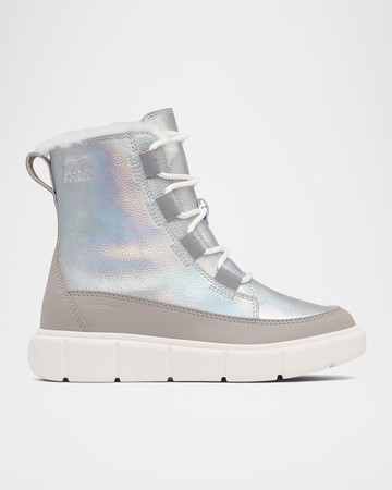 Kid's Explorer III Iridescent Calf Suede Boots, Kids