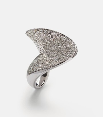 Kamyen 18kt white gold ring with diamonds