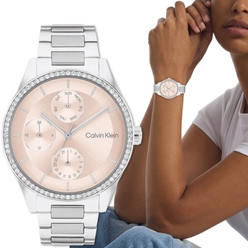 Calvin Klein CK SPARK 晶鑽日曆女錶 新年開運 送禮推薦-38mm 25100007