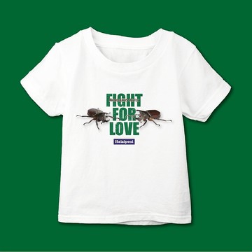 Fight For Love 獨角仙 短袖T恤 童 短袖上衣 T恤 童裝 白