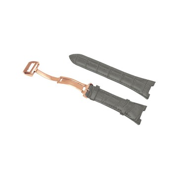 【Golden Concept】Apple Watch 44mm 45mm CE-GY 玫瑰金錶扣 灰皮革錶帶