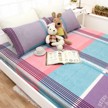 單人床包組(含枕套) 雲絲絨磨毛 [床包式 微醺蛋糕] SGS檢驗合格 台灣製 寢居樂