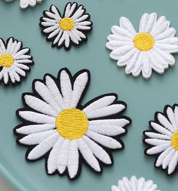 補吧補衣服圖案可縫可貼小雛菊布貼衛衣貼花補丁貼 破洞洞補衣貼