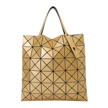 ISSEY MIYAKE BAOBAO 皮質幾何大方格6x6手提包(金黃色)霧面