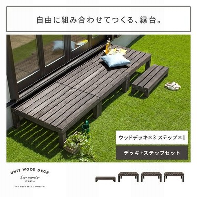 縁台 木製 おしゃれ 縁側 ウッドデッキ 踏み台 ステップ台 セット 天然木 木製デッキ縁台 庭 屋外 ガーデン 90cm幅 ウッドデッキ 3 ステップセット販売 通販 Lineポイント最大0 5 Get Lineショッピング
