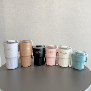 辦公室簡約隨手咖啡杯304不銹鋼保溫杯大容量學生男女高顏值水杯