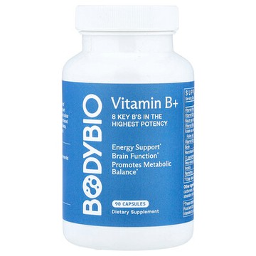 BodyBio, 維生素 B+，90 粒 Non-GMO 膠囊