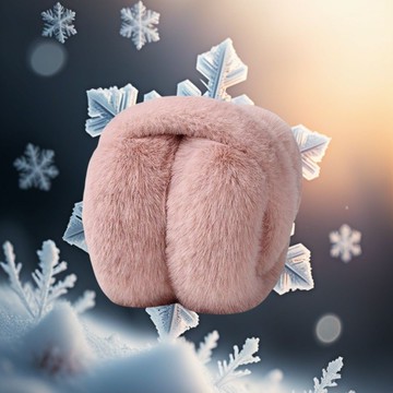 艾米戀 耳套保暖 可摺疊可愛 加厚耳罩 防風耳包 防凍冬季 毛絨耳朵 新款長毛款