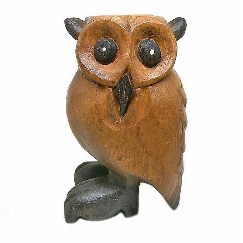 バードカービング 鳥 彫刻 フクロウ 梟