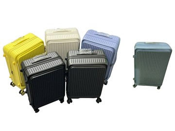 ~雪黛屋~LITTI 25吋行李箱前開拉鍊加大容量外掛勾杯架海關鎖硬殼耐摔磨損360度旋轉#3661