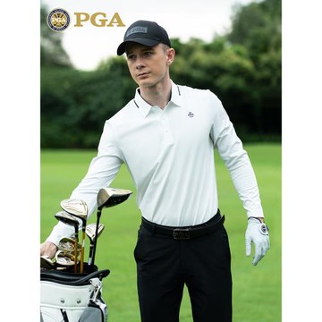 (免運)美國PGA高爾夫服裝男長袖T恤春運動球衣男裝衣服polo衫翻領設計
