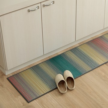 日本 IKEHIKO池彥 藺草腳踏墊Jeeg 榻榻米精湛工藝 透氣清爽 - 粉紅蜜糖