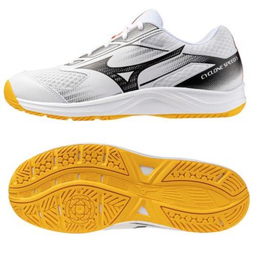 Mizuno 美津濃 羽球鞋 男鞋 女鞋 3E寬楦 CYCLONE SPEED 5 白黑灰 V1GA258098