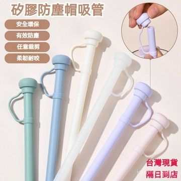 現貨當日出🚩帶蓋加長吸管 食品級矽膠吸管 冰霸杯吸管 耐高溫矽膠吸管 水杯吸管 環保吸管 彈性吸管 防塵耐熱保溫杯配件