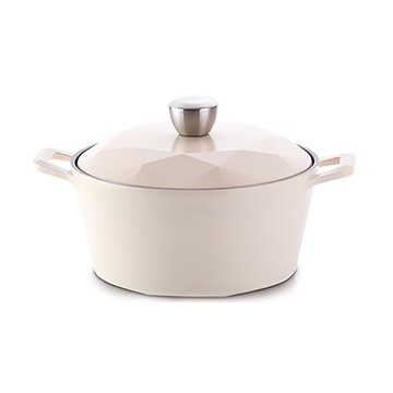 NEOFLAM Carat系列 雙耳燉鍋  28cm  象牙白  1個