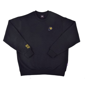 NBA 球隊刺繡 大學T 長袖上衣 溜馬隊 黑色-NBASSB_IND