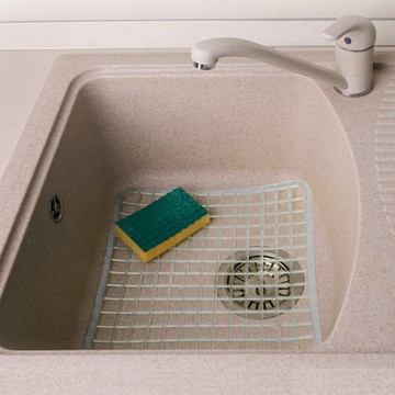 《EXCELSA》Rainbow水槽瀝水墊-透白32cm-- 餐具杯盤墊 隔水墊 流理臺墊