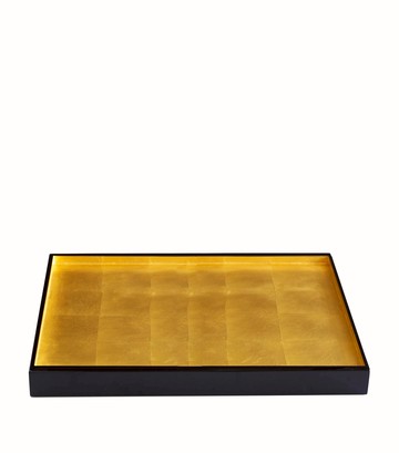 Posh Trading Company Large Gold Leaf London Tray