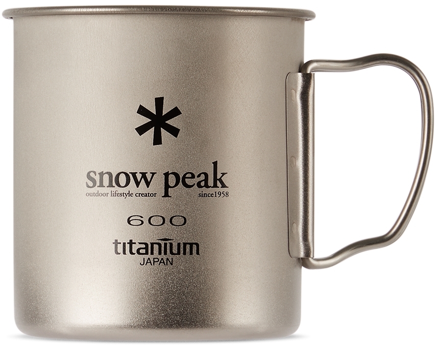 Snow Peak グレー チタン シングルウォール カップ 600 ml