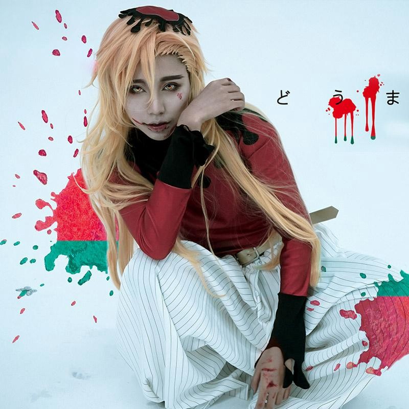 鬼滅の刃 童磨 コスプレ フル衣装セット 扇付き 鬼滅の刃/童磨/コスプレ(衣装、ウィッグ、扇付) 鬼滅の刃 童