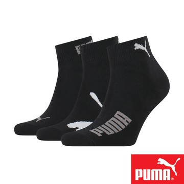 PUMA短筒襪3雙裝-黑39-42