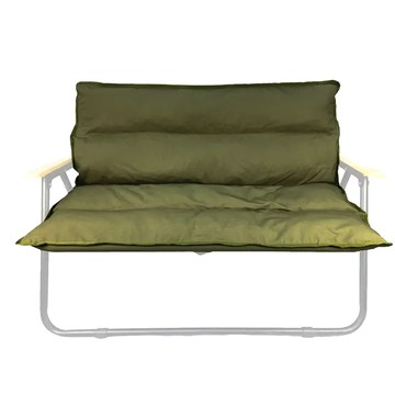 OWL CAMP 雙人椅套 聚酯纖維格紋棉感布 防潑水 抗撕裂  108 x 86cm  軍綠色  1個