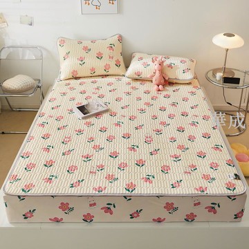 簡約 床笠款 乳膠 涼席 三件套 小清新 宿舍 單床 笠 空調 軟席 冰絲 涼席