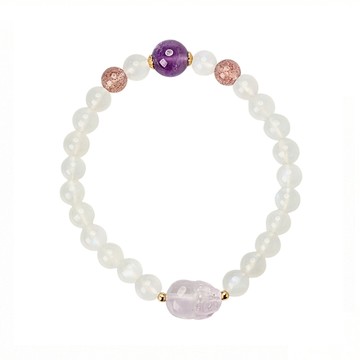 月影紫晶貔貅手串 (招財/招貴人/增智慧/好人緣)