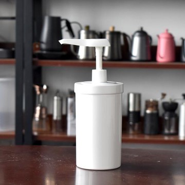 新款1L壓汁壺摩卡醬料泵肯德基用糖漿瓶手壓式果糖定量器出量15ml