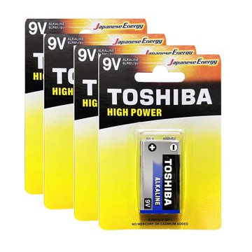 【東芝Toshiba】9V 鹼性電池4入