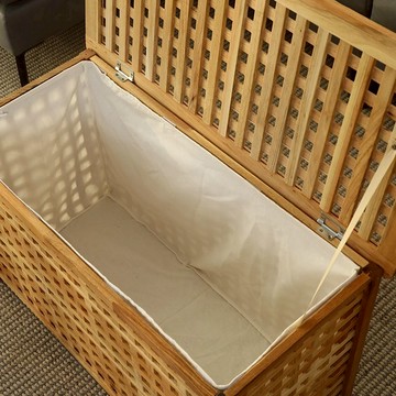 寢具收納 木質大號實木網格收納箱床頭櫃可坐北歐洗衣筐民宿茶幾整理儲物箱S082快速出貨
