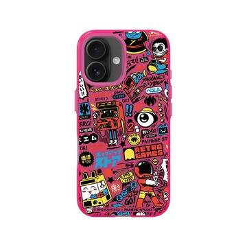iPhone 16 Clear 粉漾桃 - Paiheme Studio - Retro Games Color
