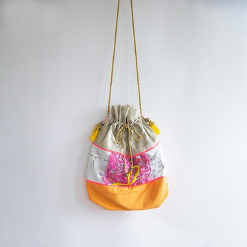 東方風情肩背包 (橘色)