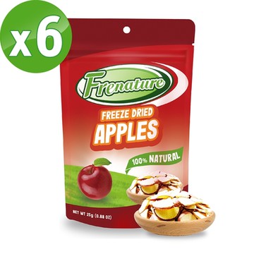 【Frenature富紐翠】 蘋果凍乾 25g*6包組