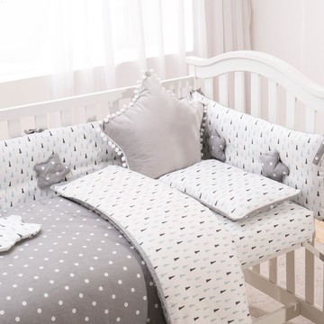 KIDDA 嬰兒床 四件套純棉床圍組 寶寶防撞