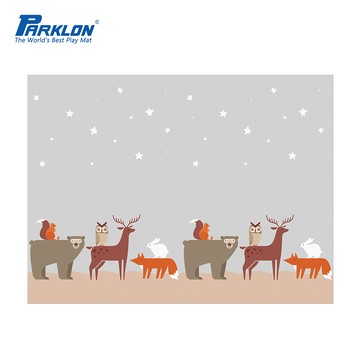 韓國 Parklon 帕龍 - 單面切邊地墊 - 星空動物園 (200x150x1cm)