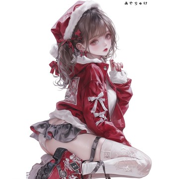 【12月新作3】07-107-0035 人物貼紙 聖誕女孩