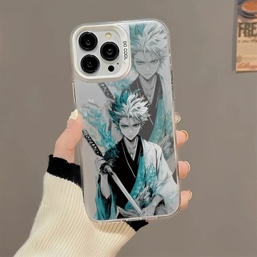 死神 日番谷冬獅郎 適用iPhone16Promax手機殼 蘋果15 Pro 14 13 12 11 16E 彩銀硬殼